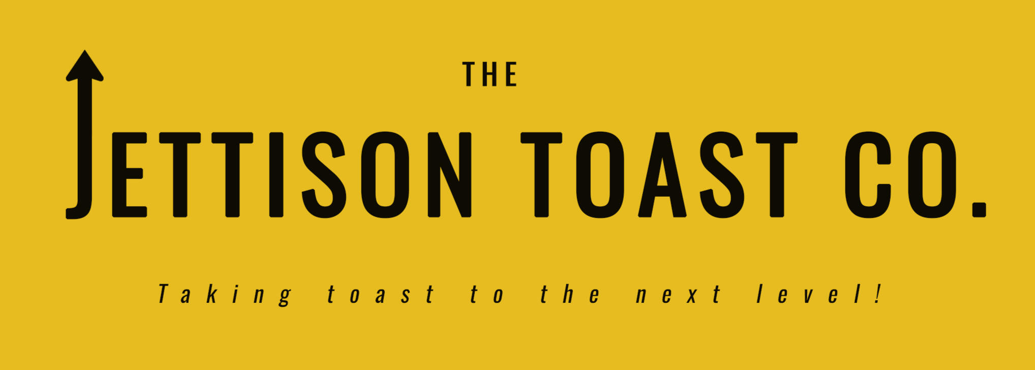 The Jettison Toast Company Logo The Jettison Toast Company logo with an up arrow coming out of the J.